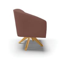 Cadeira Sala De Jantar Giratória Ma30 Stella Veludo D03 - D'rossi Cor Rose - 2