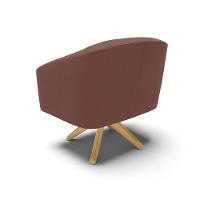 Cadeira Sala De Jantar Giratória Ma30 Stella Veludo D03 - D'rossi Cor Rose