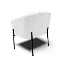 Cadeira Sala De Jantar Pé De Ferro Preto Kit 2 Stella Sintético Pu D03 - D'rossi Cor Branco - 2