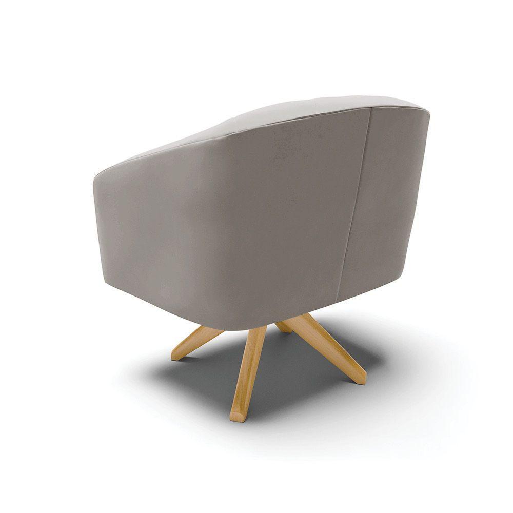 Cadeira Sala De Jantar Giratória Ma30 Stella Veludo D03 - D'rossi Cor Cinza - 4