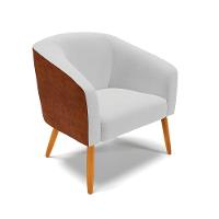 Cadeira Sala De Jantar Pé Palito Castanho Stella Noz/linho D03 - D'rossi Cor Cinza - 1