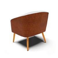 Cadeira Sala De Jantar Pé Palito Castanho Stella Noz/linho D03 - D'rossi Cor Cinza