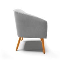 Cadeira Sala De Jantar Pé Palito Castanho Kit 2 Stella Suede D03 - D'rossi Cor Cinza - 2