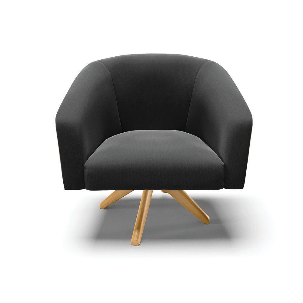 Cadeira Sala De Jantar Giratória Ma30 Stella Suede D03 - D'rossi Cor Preto - 3