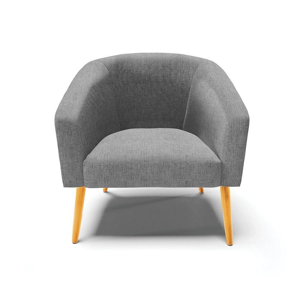 Cadeira Sala De Jantar Pé Palito Castanho Stella Linho D03 - D'rossi Cor Grafite - 3