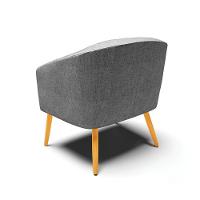 Cadeira Sala De Jantar Pé Palito Castanho Stella Linho D03 - D'rossi Cor Grafite