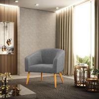 Cadeira Sala De Jantar Pé Palito Castanho Stella Linho D03 - D'rossi Cor Grafite - 6