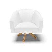 Cadeira Sala De Jantar Giratória Ma30 Stella Sintético D03 - D'rossi Cor Branco - 3