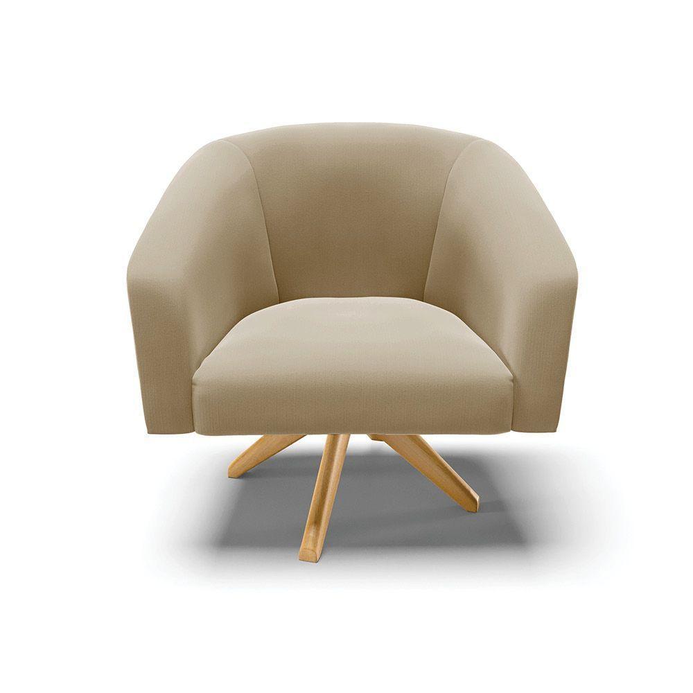 Cadeira Sala De Jantar Giratória Ma30 Kit 2 Stella Suede D03 - D'rossi Cor Marrom Rato - 3