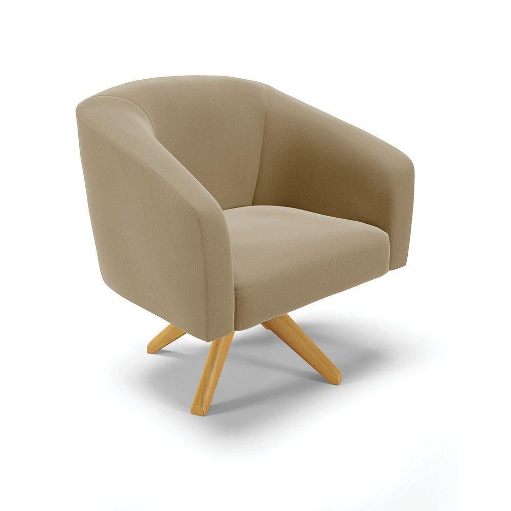 Cadeira Sala De Jantar Giratória Ma30 Kit 2 Stella Suede D03 - D'rossi Cor Marrom Rato - 4