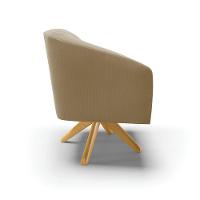 Cadeira Sala De Jantar Giratória Ma30 Kit 2 Stella Suede D03 - D'rossi Cor Marrom Rato - 2