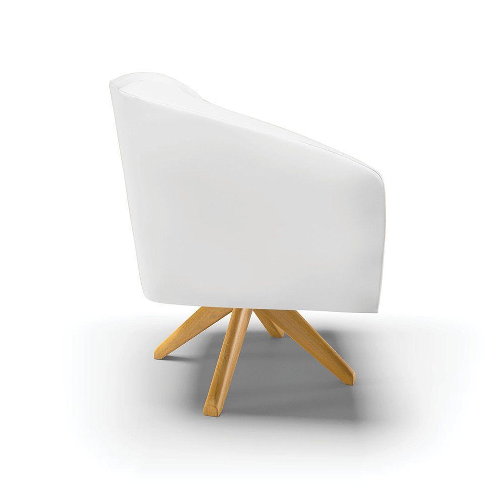 Cadeira Sala De Jantar Giratória Ma30 Kit 2 Stella Sintético D03 - D'rossi Cor Branco - 2