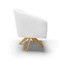 Cadeira Sala De Jantar Giratória Ma30 Kit 2 Stella Sintético D03 - D'rossi Cor Branco - 2