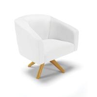 Cadeira Sala De Jantar Giratória Ma30 Kit 2 Stella Sintético D03 - D'rossi Cor Branco - 3