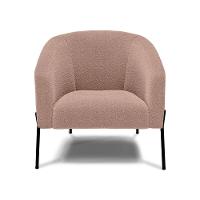 Cadeira Sala De Jantar Pé De Ferro Preto Stella Bouclê D03 - D'rossi Cor Rose - 3