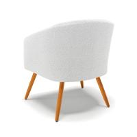 Cadeira Sala De Jantar Pé Palito Castanho Stella Bouclê D03 - D'rossi Cor Off White - 2