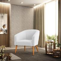 Cadeira Sala De Jantar Pé Palito Castanho Stella Bouclê D03 - D'rossi Cor Off White - 6