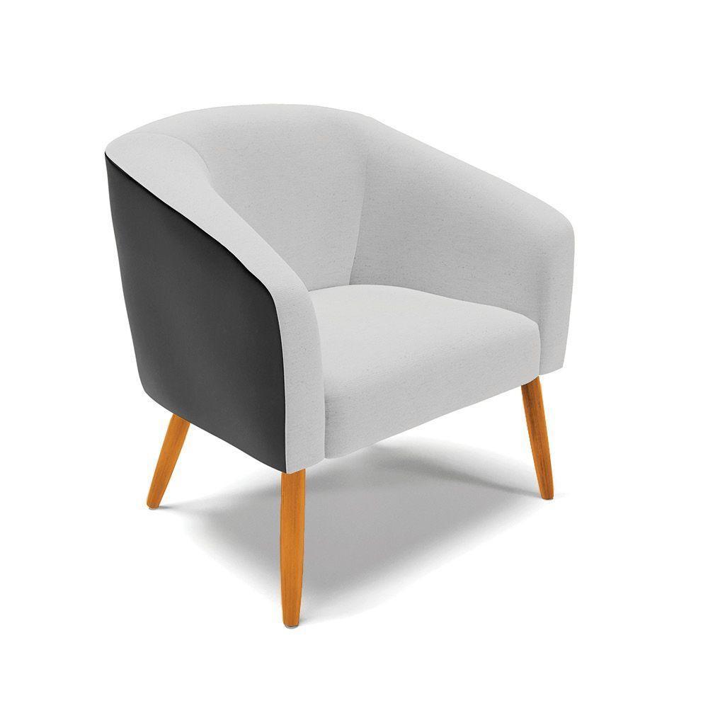 Cadeira Sala De Jantar Pé Palito Castanho Stella Pto/linho D03 - D'rossi Cor Cinza - 1