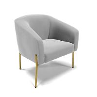 Cadeira Sala De Jantar Pé De Ferro Dourado Kit 2 Stella Suede D03 - D'rossi Cor Cinza - 3