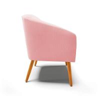 Cadeira Sala De Jantar Pé Palito Castanho Kit 2 Stella Suede D03 - D'rossi Cor Rosa Bebê - 2