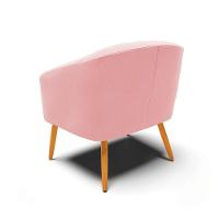 Cadeira Sala De Jantar Pé Palito Castanho Kit 2 Stella Suede D03 - D'rossi Cor Rosa Bebê - 5