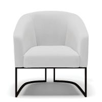 Cadeira Sala De Jantar Base Industrial Preto Kit 2 Stella Linho D03 - D'rossi Cor Cinza