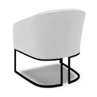 Cadeira Sala De Jantar Base Industrial Preto Kit 2 Stella Linho D03 - D'rossi Cor Cinza - 5