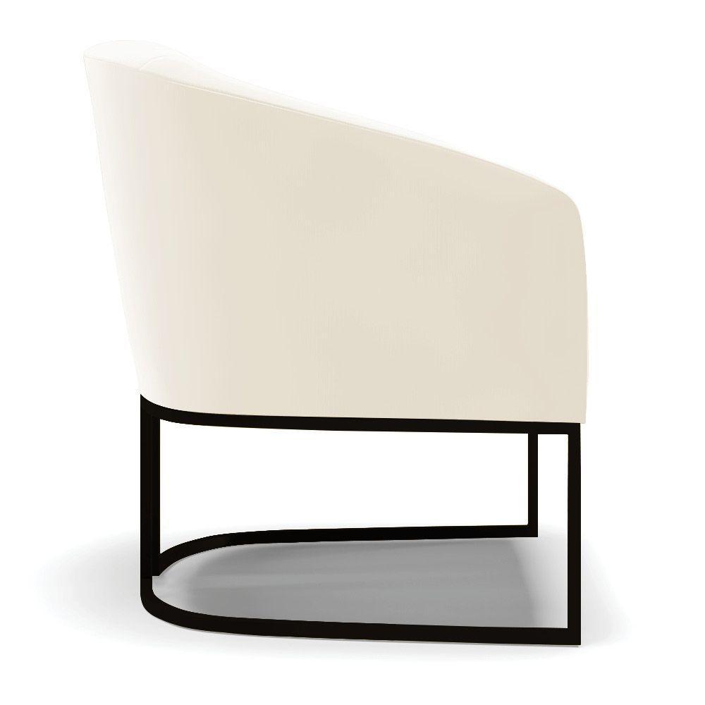 Cadeira Sala De Jantar Base Industrial Preto Kit 2 Stella Veludo D03 - D'rossi Cor Bege - 2