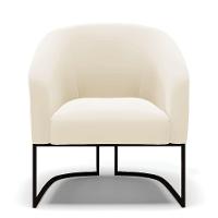 Cadeira Sala De Jantar Base Industrial Preto Kit 2 Stella Veludo D03 - D'rossi Cor Bege