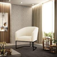 Cadeira Sala De Jantar Base Industrial Preto Kit 2 Stella Veludo D03 - D'rossi Cor Bege - 7