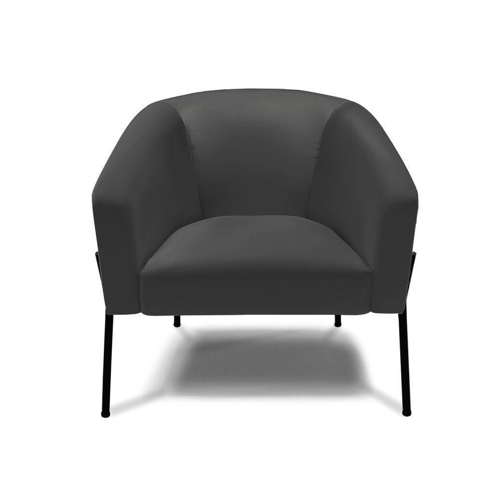 Cadeira Sala De Jantar Pé De Ferro Preto Kit 2 Stella Sintético D03 - D'rossi Cor Preto - 3