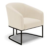 Cadeira Sala De Jantar Base Industrial Preto Stella Linho D03 - D'rossi Cor Bege - 1