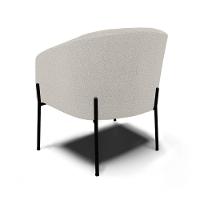 Cadeira Sala De Jantar Pé De Ferro Preto Stella Bouclê D03 - D'rossi Cor Cinza - 2