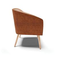 Cadeira Sala De Jantar Pé Palito Natural Stella Sintético Pu D03 - D'rossi Cor Nozes - 2