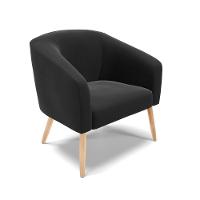 Cadeira Sala De Jantar Pé Palito Natural Stella Suede D03 - D'rossi Cor Preto - 1