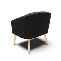 Cadeira Sala De Jantar Pé Palito Natural Stella Suede D03 - D'rossi Cor Preto