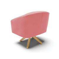 Cadeira Sala De Jantar Giratória Ma30 Kit 2 Stella Suede D03 - D'rossi Cor Rose - 2