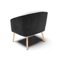 Cadeira Sala De Jantar Pé Palito Natural Stella Pto/linho D03 - D'rossi Cor Cinza