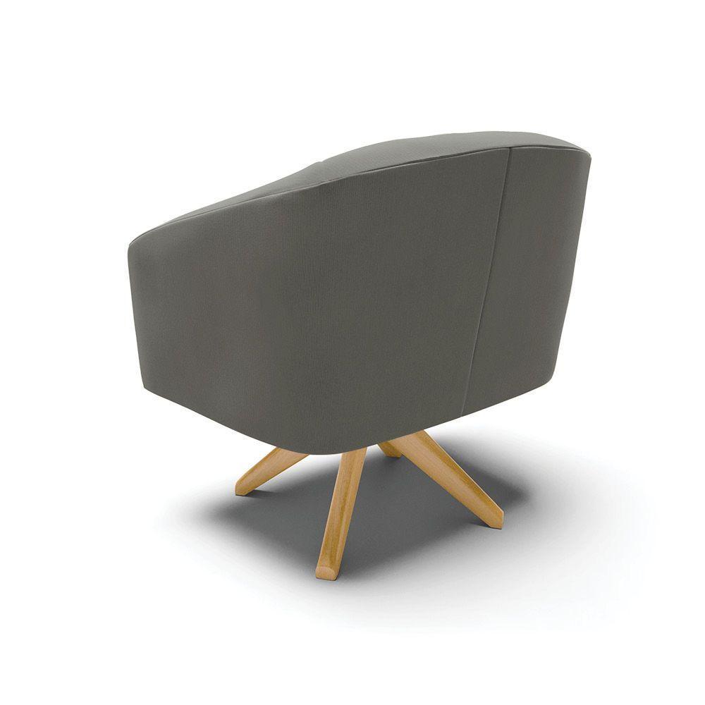 Cadeira Sala De Jantar Giratória Ma30 Stella Suede D03 - D'rossi Cor Grafite - 2