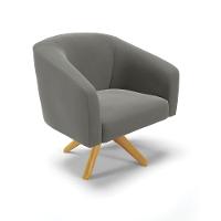 Cadeira Sala De Jantar Giratória Ma30 Stella Suede D03 - D'rossi Cor Grafite - 1