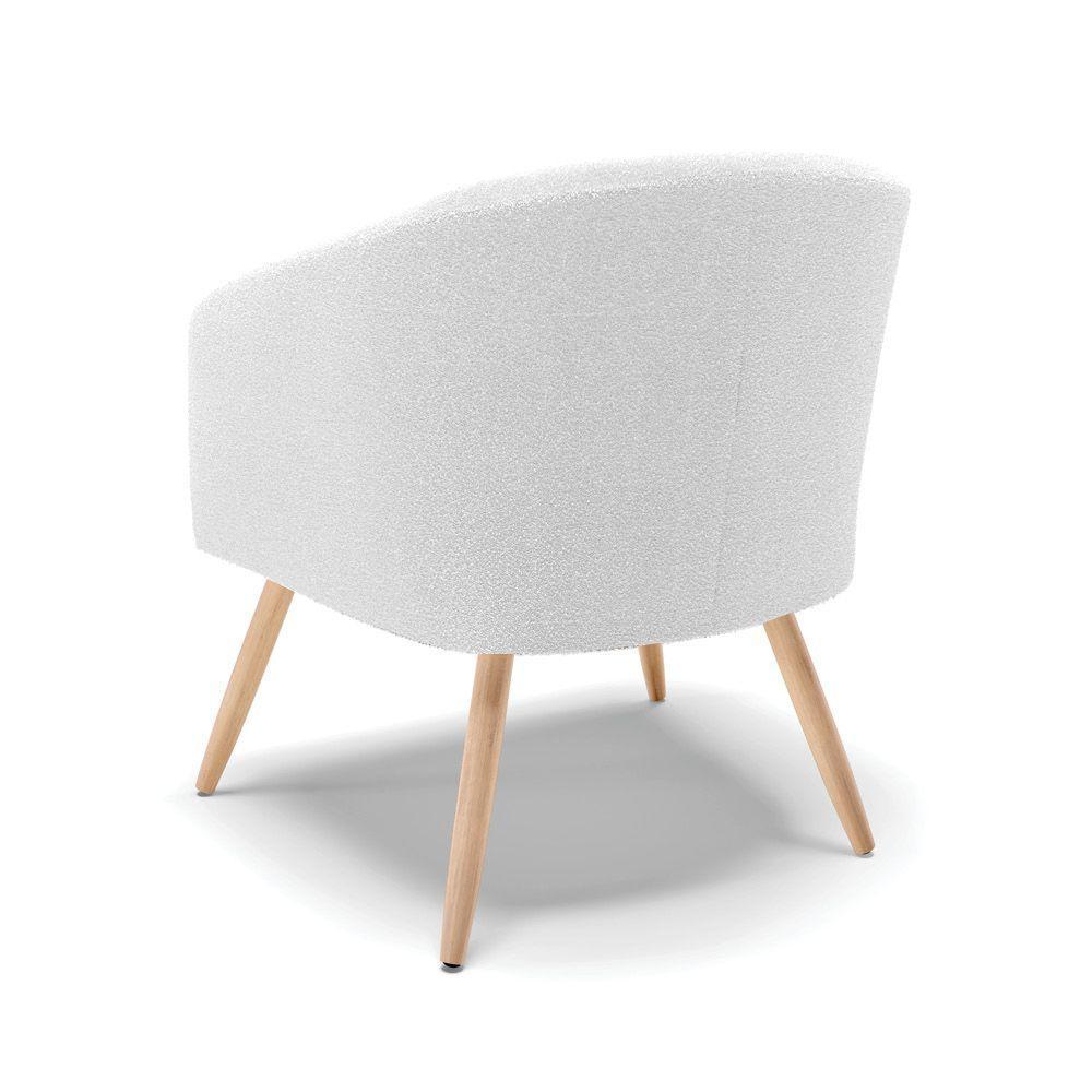 Cadeira Sala De Jantar Pé Palito Natural Kit 2 Stella Bouclê D03 - D'rossi Cor Off White - 4