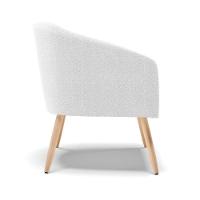 Cadeira Sala De Jantar Pé Palito Natural Kit 2 Stella Bouclê D03 - D'rossi Cor Off White - 2