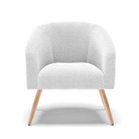 Cadeira Sala De Jantar Pé Palito Natural Kit 2 Stella Bouclê D03 - D'rossi Cor Off White - 3