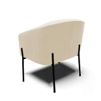 Cadeira Sala De Jantar Pé De Ferro Preto Kit 2 Stella Veludo D03 - D'rossi Cor Bege