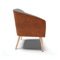 Cadeira Sala De Jantar Pé Palito Natural Stella Noz/linho D03 - D'rossi Cor Grafite - 2