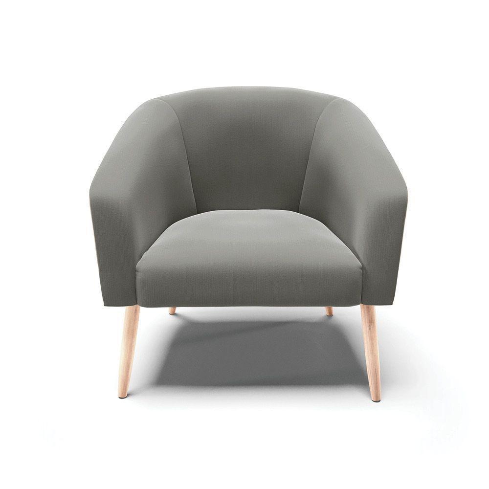 Cadeira Sala De Jantar Pé Palito Natural Stella Suede D03 - D'rossi Cor Grafite - 3