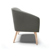 Cadeira Sala De Jantar Pé Palito Natural Stella Suede D03 - D'rossi Cor Grafite - 2