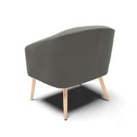 Cadeira Sala De Jantar Pé Palito Natural Stella Suede D03 - D'rossi Cor Grafite