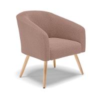 Cadeira Sala De Jantar Pé Palito Natural Kit 2 Stella Bouclê D03 - D'rossi Cor Rose - 3