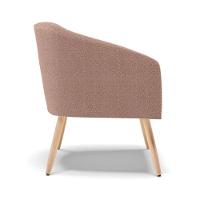 Cadeira Sala De Jantar Pé Palito Natural Kit 2 Stella Bouclê D03 - D'rossi Cor Rose - 5